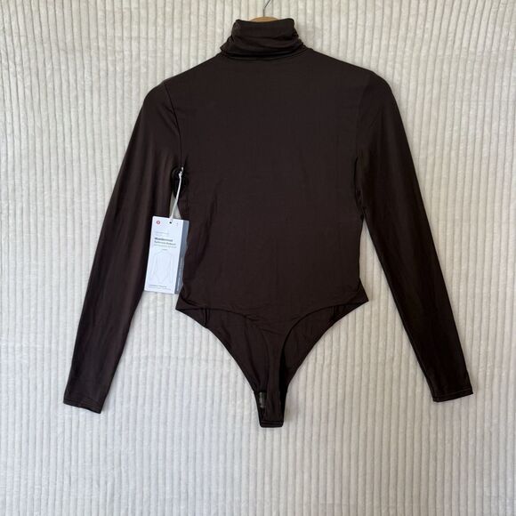 Lululemon Wundermost Ultra-Soft Nulu Turtleneck Bodysuit Sz S Espresso NWT $88 - Picture 15 of 16